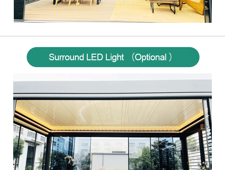 pergola with led light