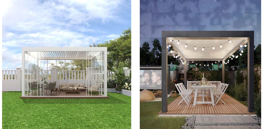 Office garden studio pergola shade